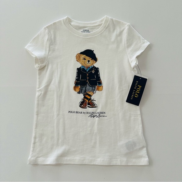 Polo Ralph Lauren Other - Polo Ralph Lauren 4 6 6X 8-10 Girls Kids Bear Tee Shirt Top